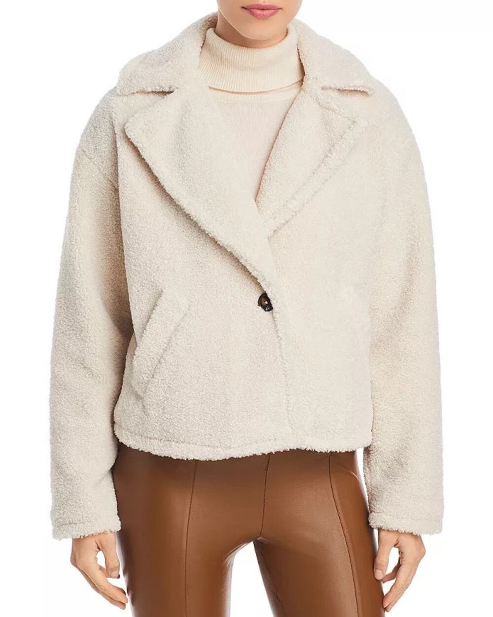 Sanctuary Keep Your Cool Faux Shearling Jacket S